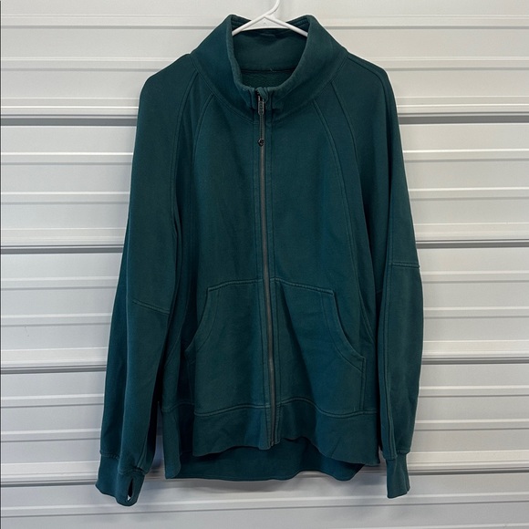 Scuba Oversized Funnel-Neck Full Zip - M/L - Green Jasper - Picture 1 of 6